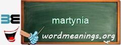 WordMeaning blackboard for martynia